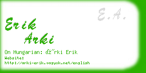 erik arki business card